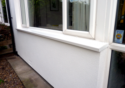 10. Long window cill with cut-to-measure matching end cap